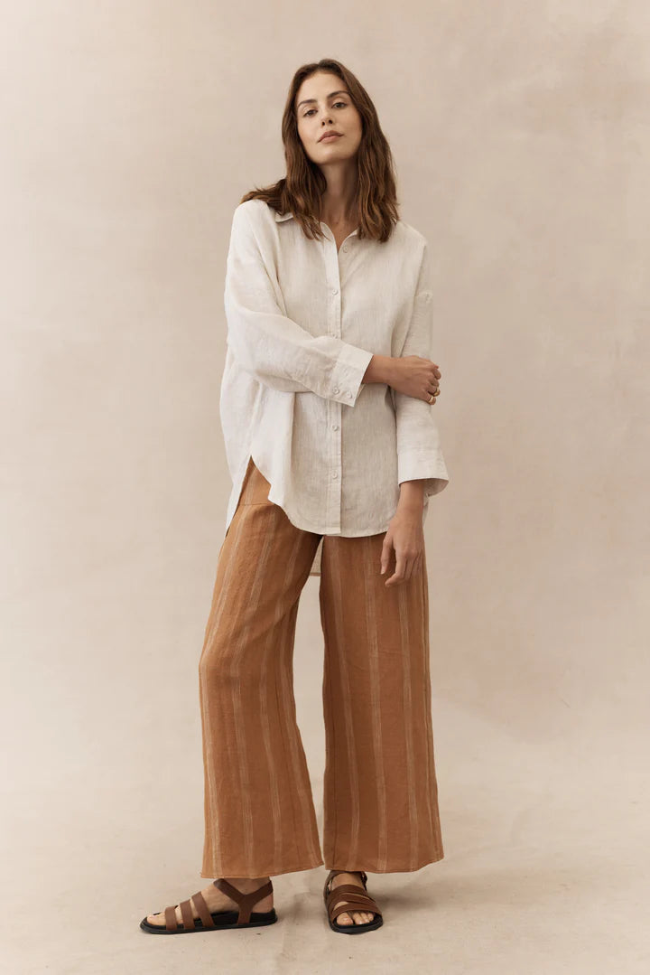 Little Lies - Boyfriend Linen Shirt