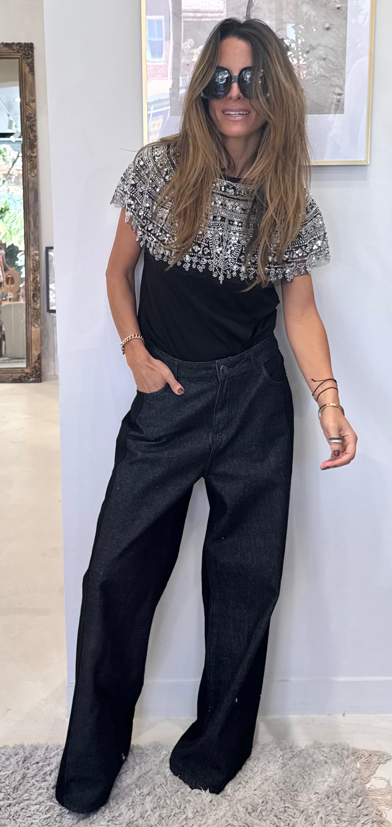 Paper Heart - Two Tone Black Denim