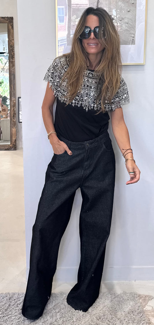 Paper Heart - Two Tone Black Denim