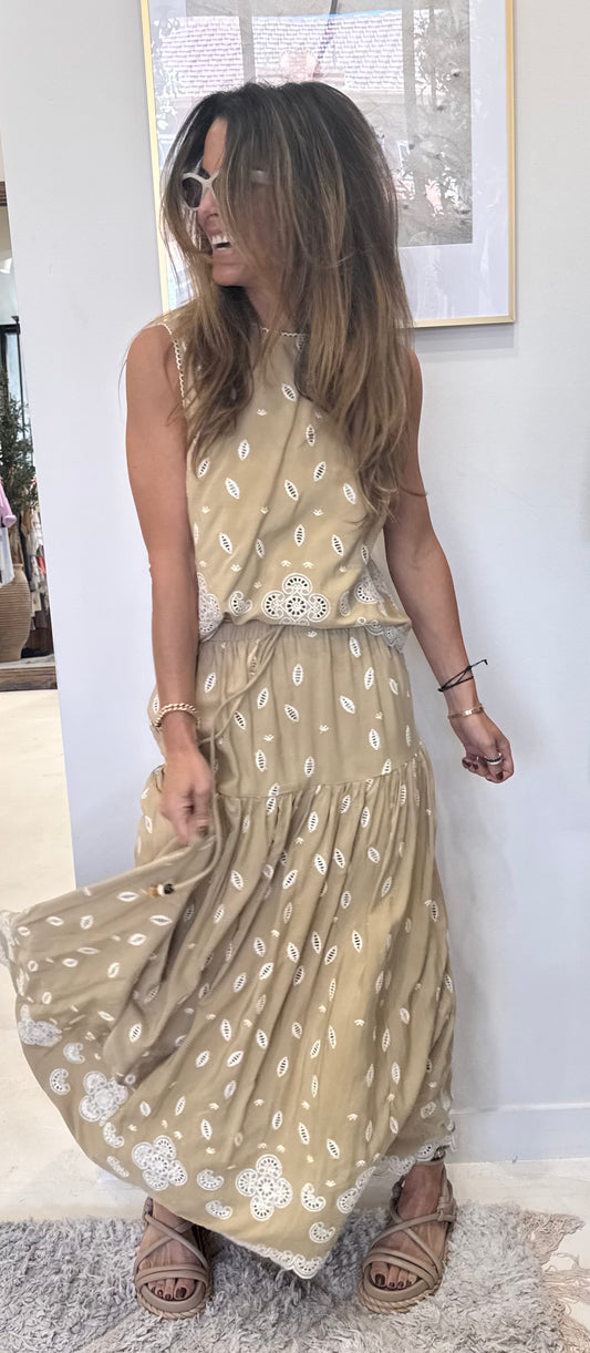 Liora Top in Yellow with Pattern