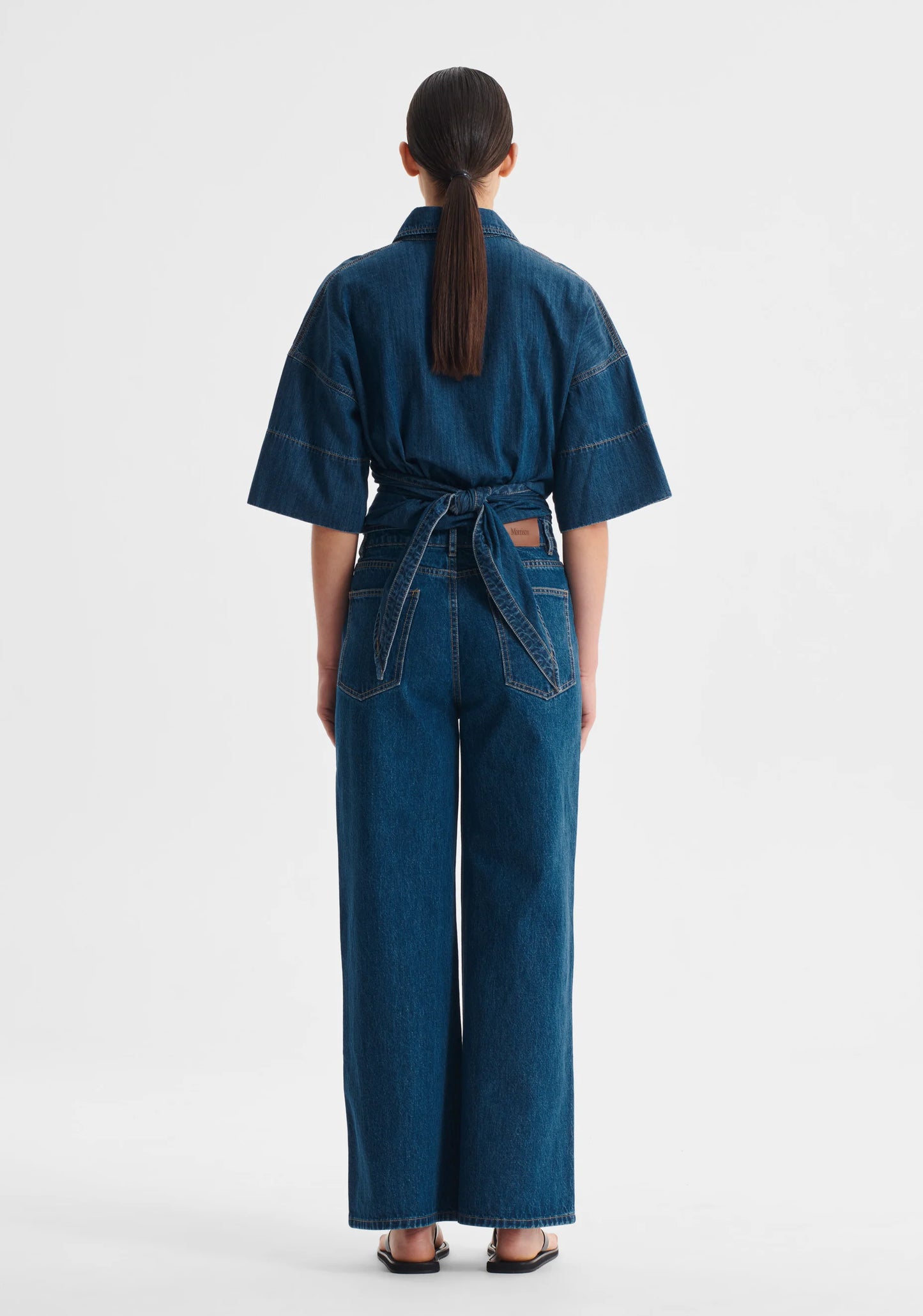 Tatum Wrap Shirt Blue - Morrison