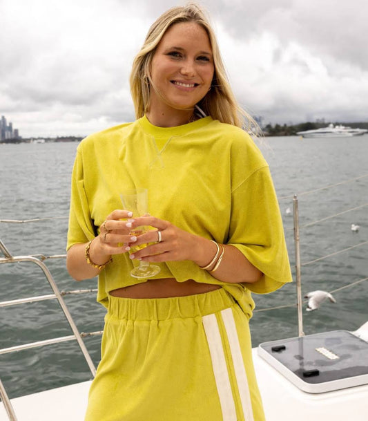 Luna Lane - The Mason Tee Terry / Lime