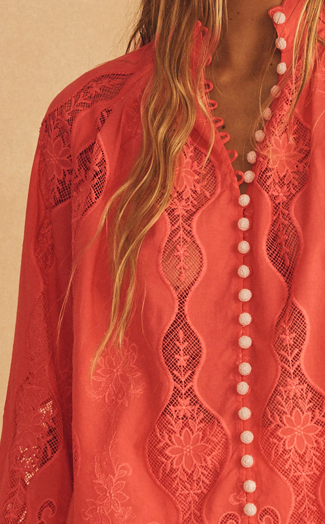 Scallop Blouse Pink
