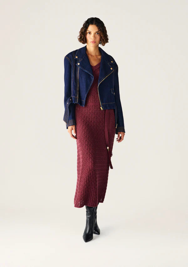 MOS The Label Sia Denim Biker Jacket