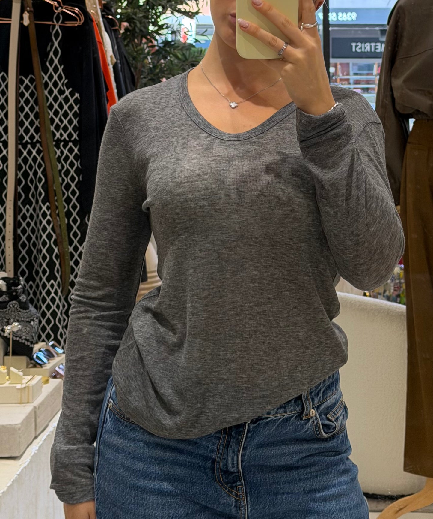 Long Sleeve Top - Grey