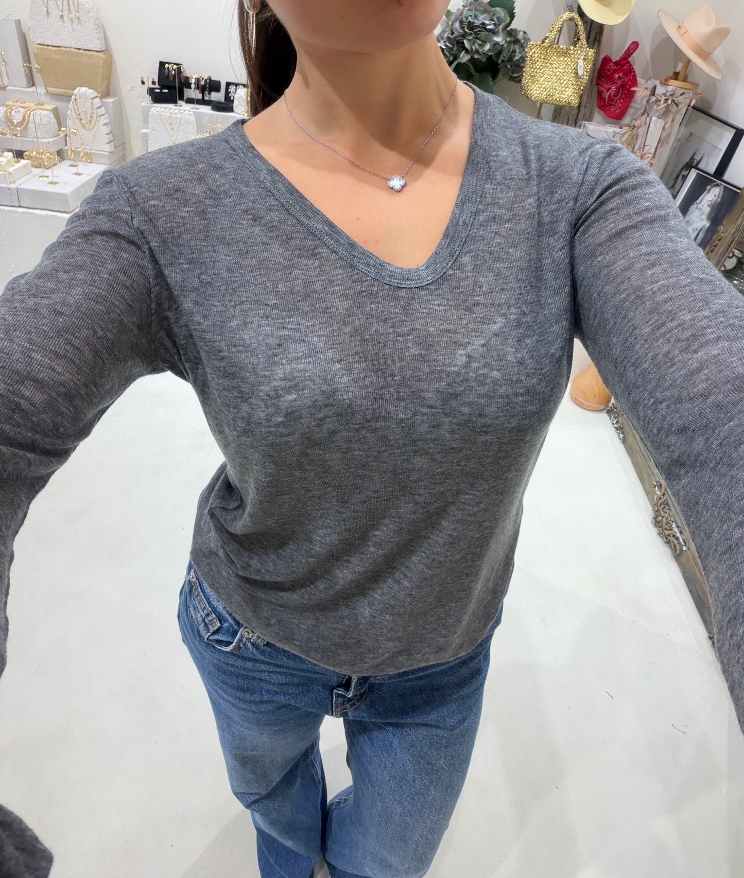 Long Sleeve Top - Grey