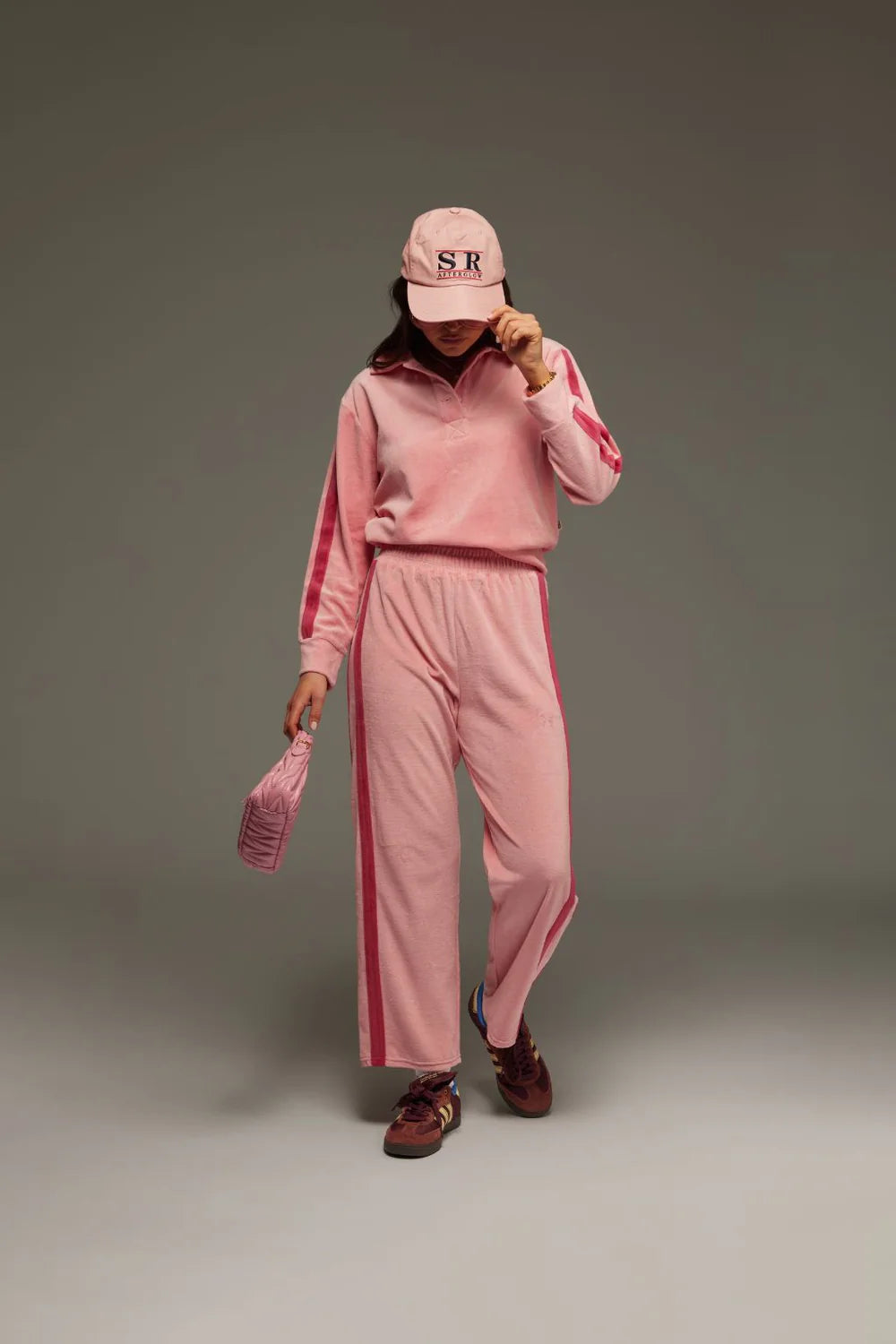 Araminta James Blush Mara Velour Pant