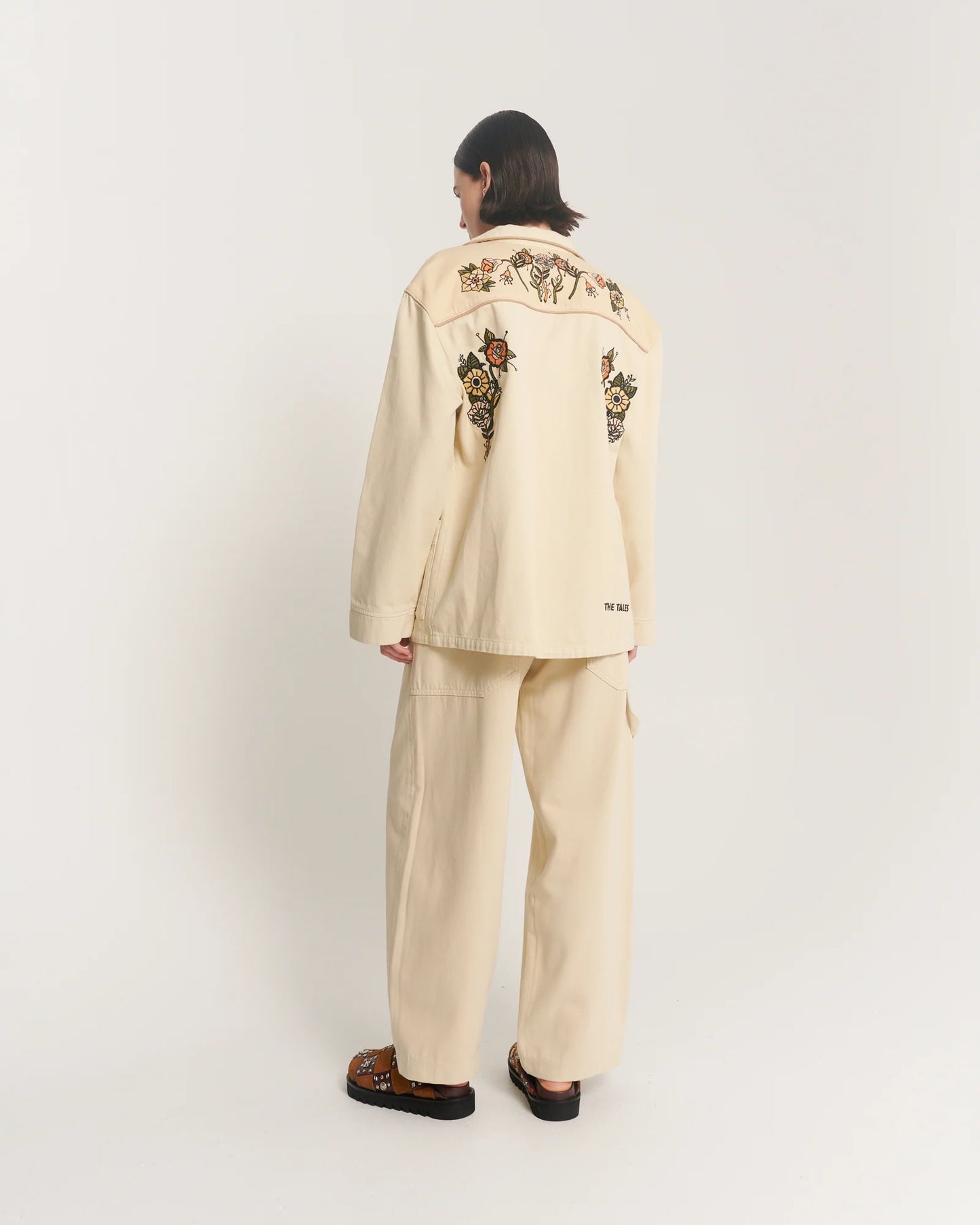 The Tales Floral Denim Overshirt Jacket