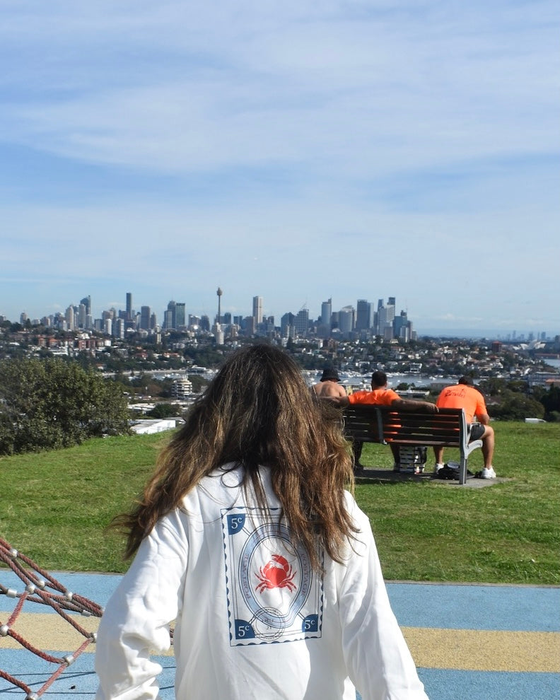 Lost in Lunar Crewneck - White